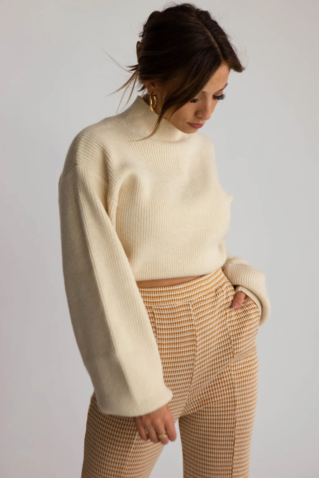 Alabaster Cropped Sweater