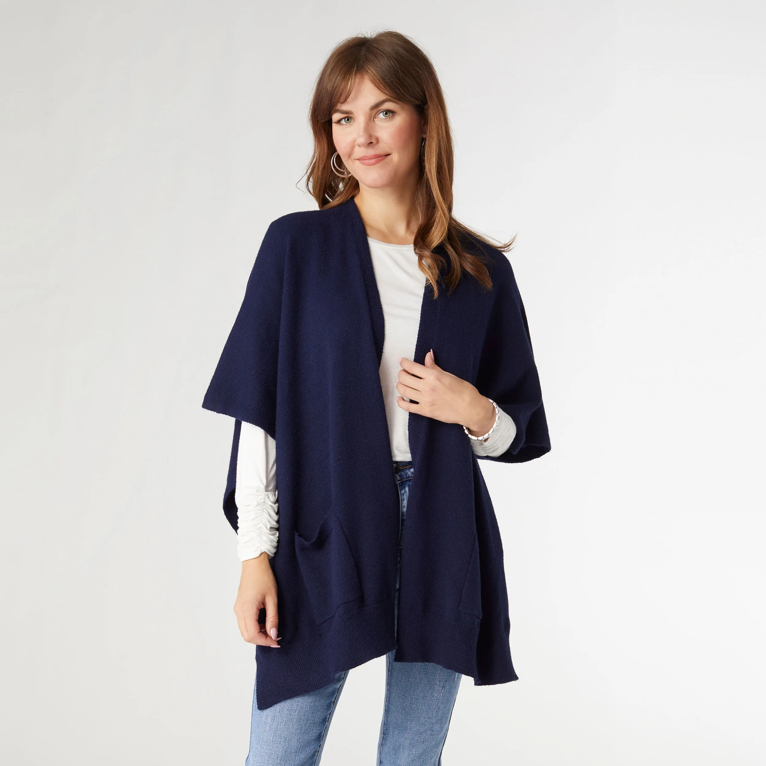 Alani Lightweight Cardigan with Pockets - Navy