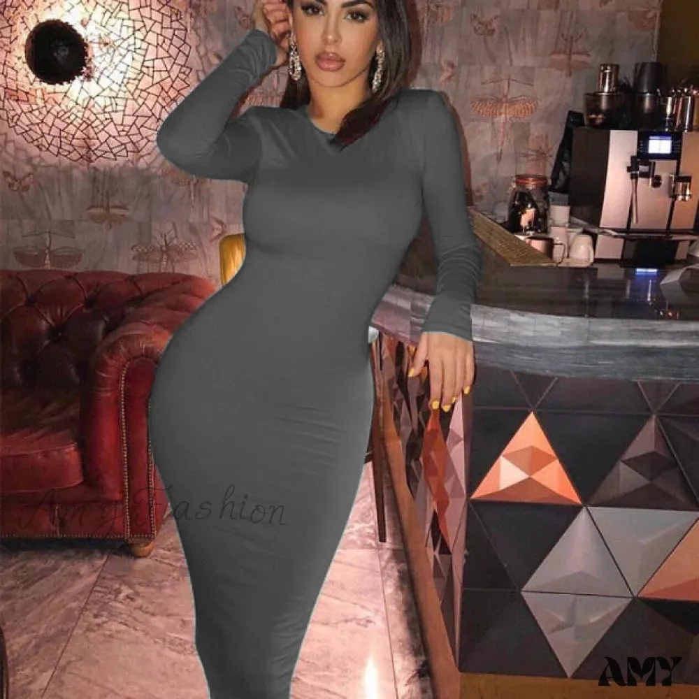 Amy Fashion - Sexy Club Elastic Elegant Pencil Dresses