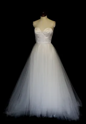 Bespoke Silk and Tulle Strapless Ballgown Wedding Dress