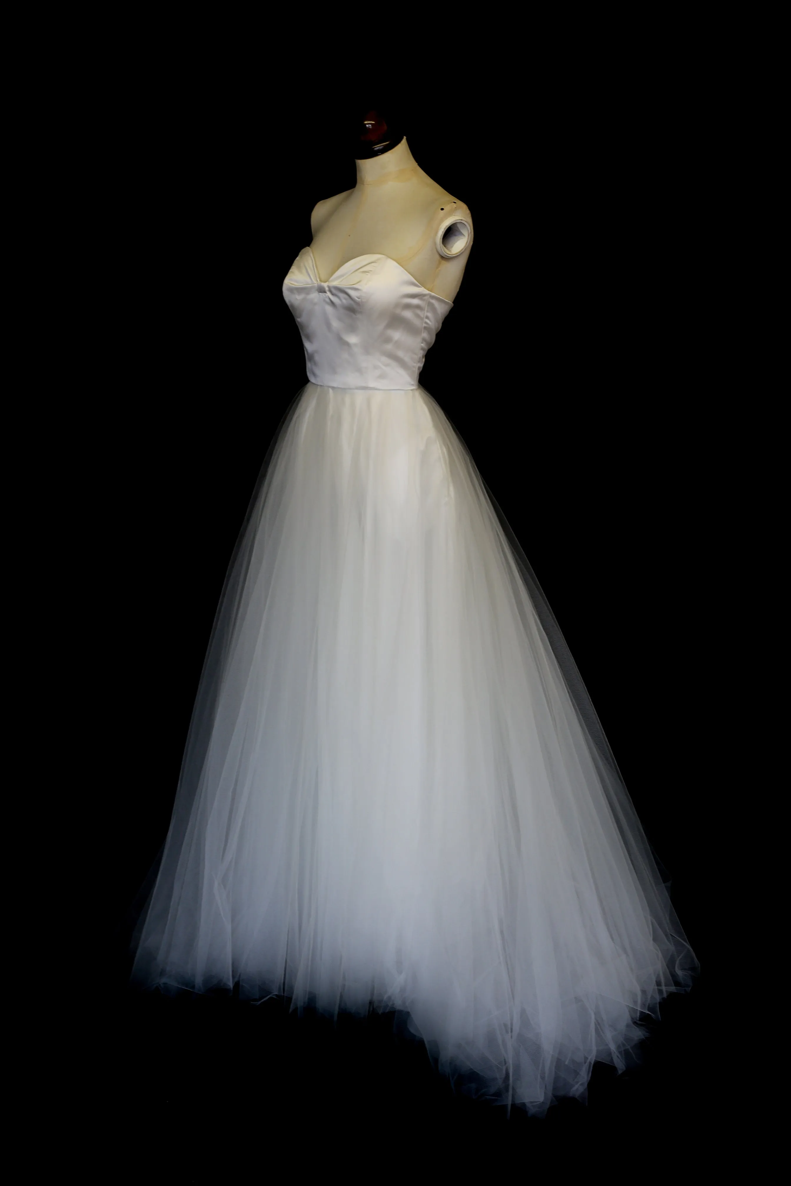 Bespoke Silk and Tulle Strapless Ballgown Wedding Dress