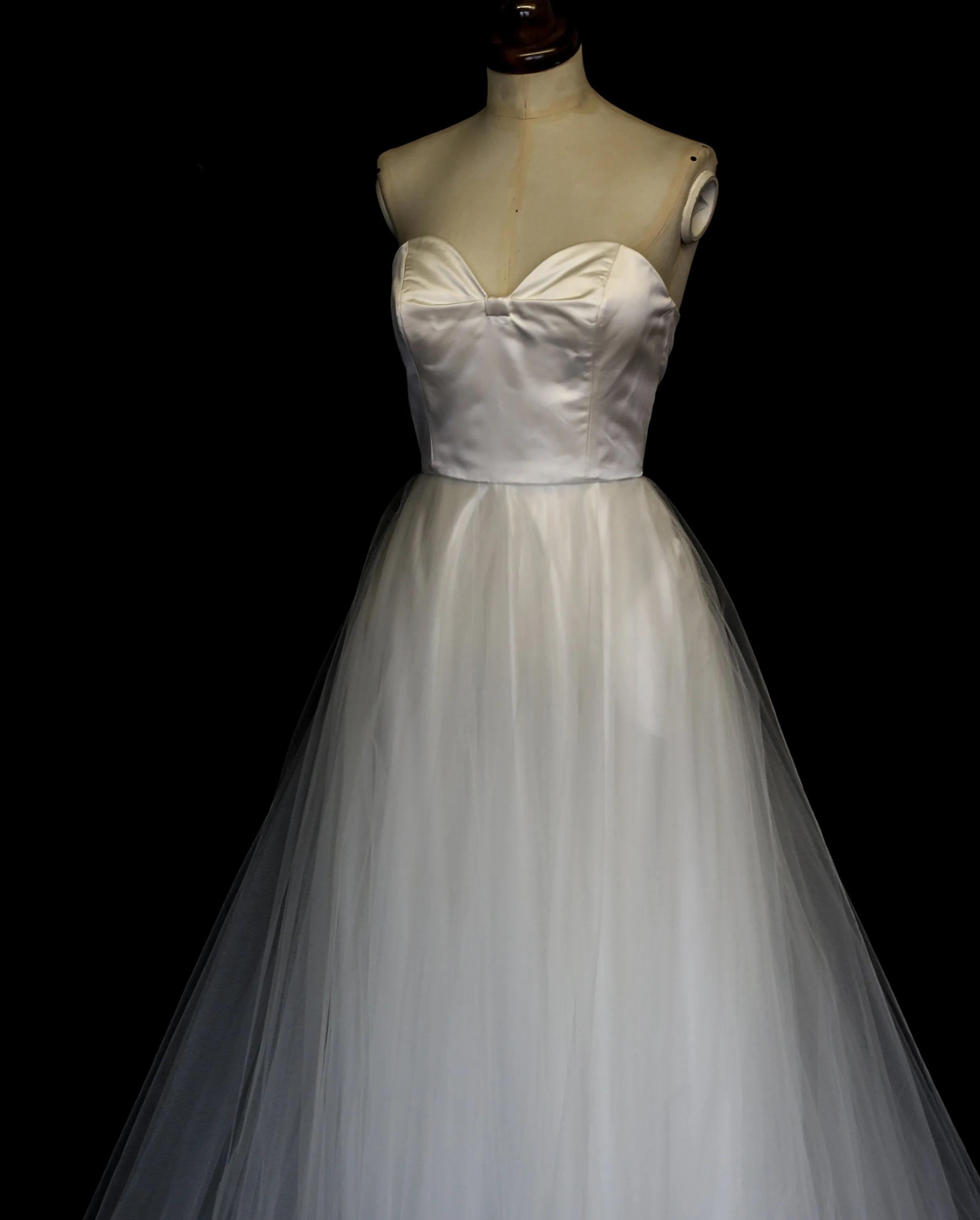 Bespoke Silk and Tulle Strapless Ballgown Wedding Dress