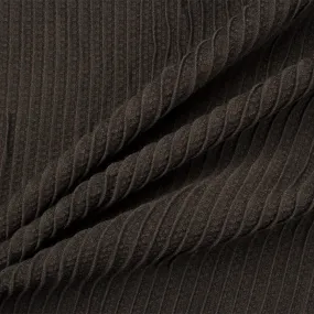 Black Ribbed Jacquard Cloqué