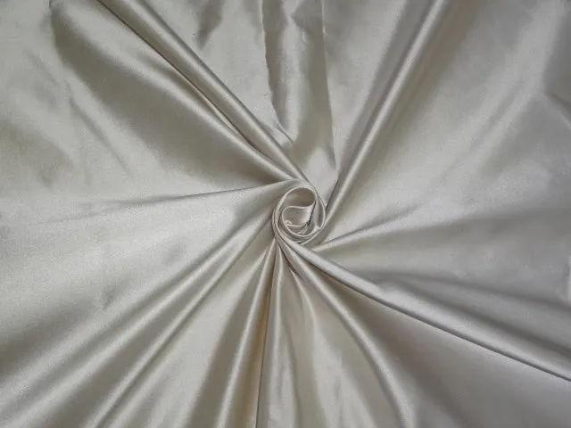 Cream with Light Gold Shot colour Silk Dutchess Satin fabric