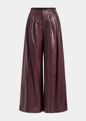 Eco-Leather High Waisted Trousers