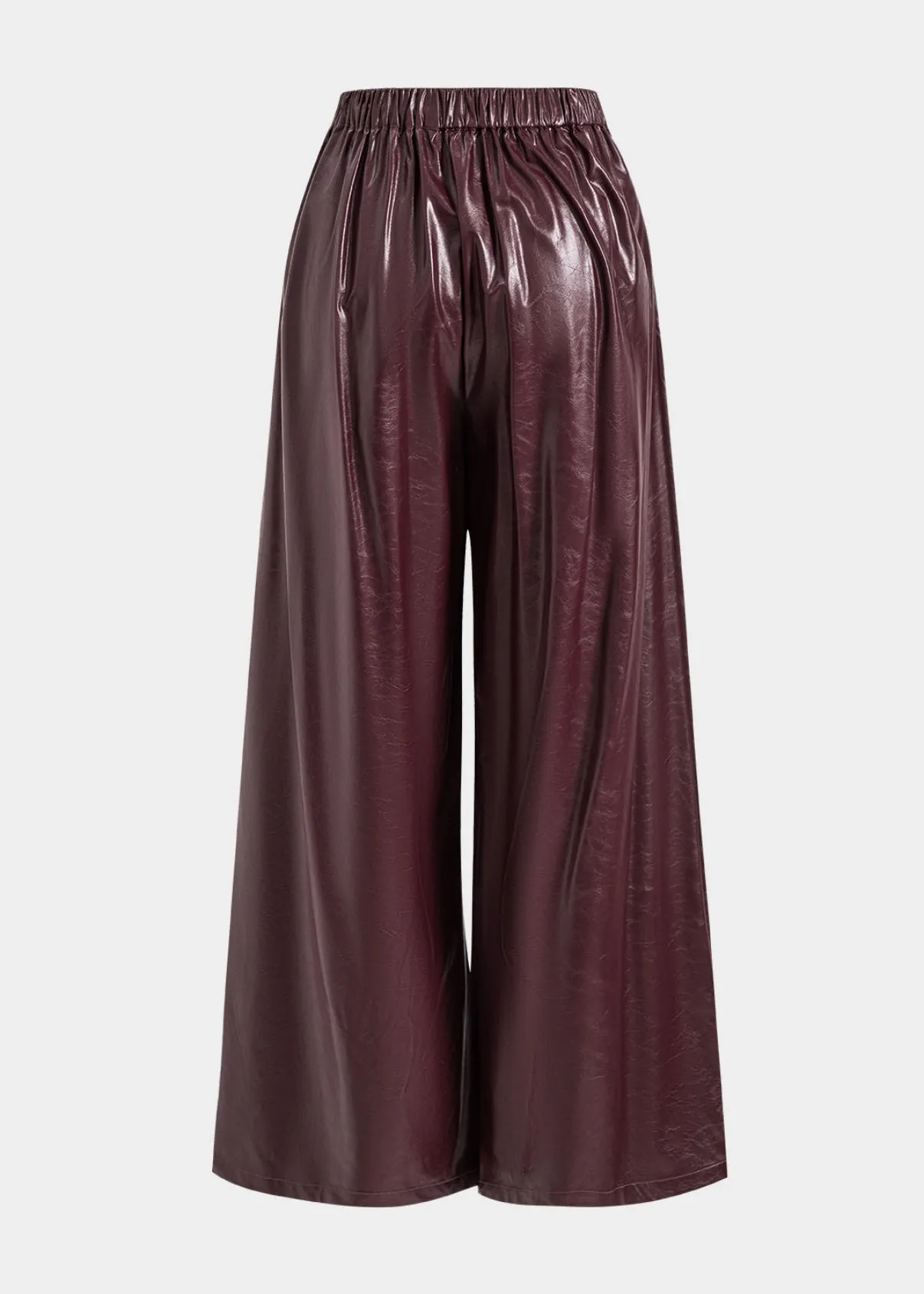 Eco-Leather High Waisted Trousers