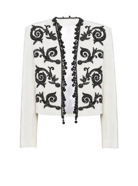 Embroidered velvet Spencer jacket