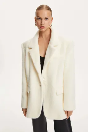 Faux Fur Double-Breasted Jacket (Final Sale)