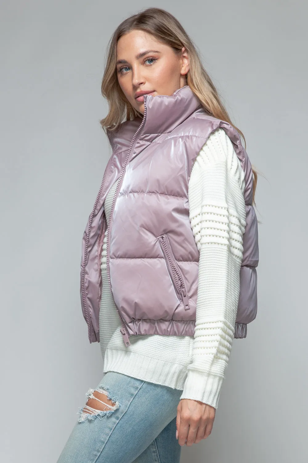 Fine Fur Lining Quilted Vest