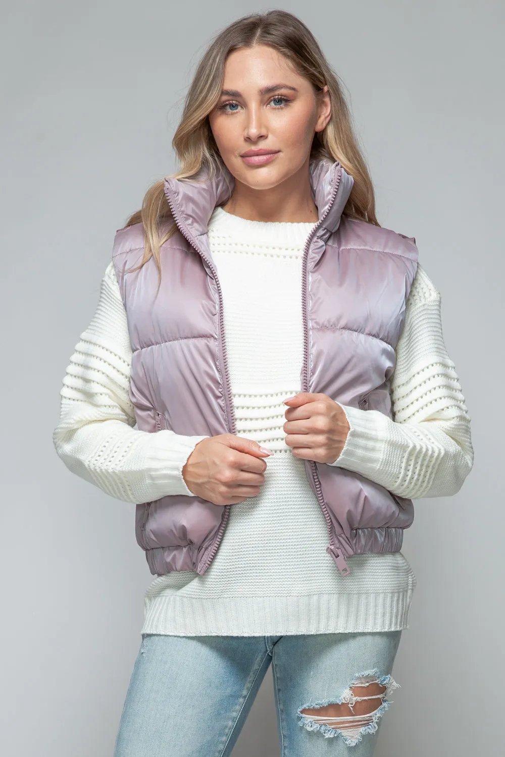 Fine Fur Lining Quilted Vest