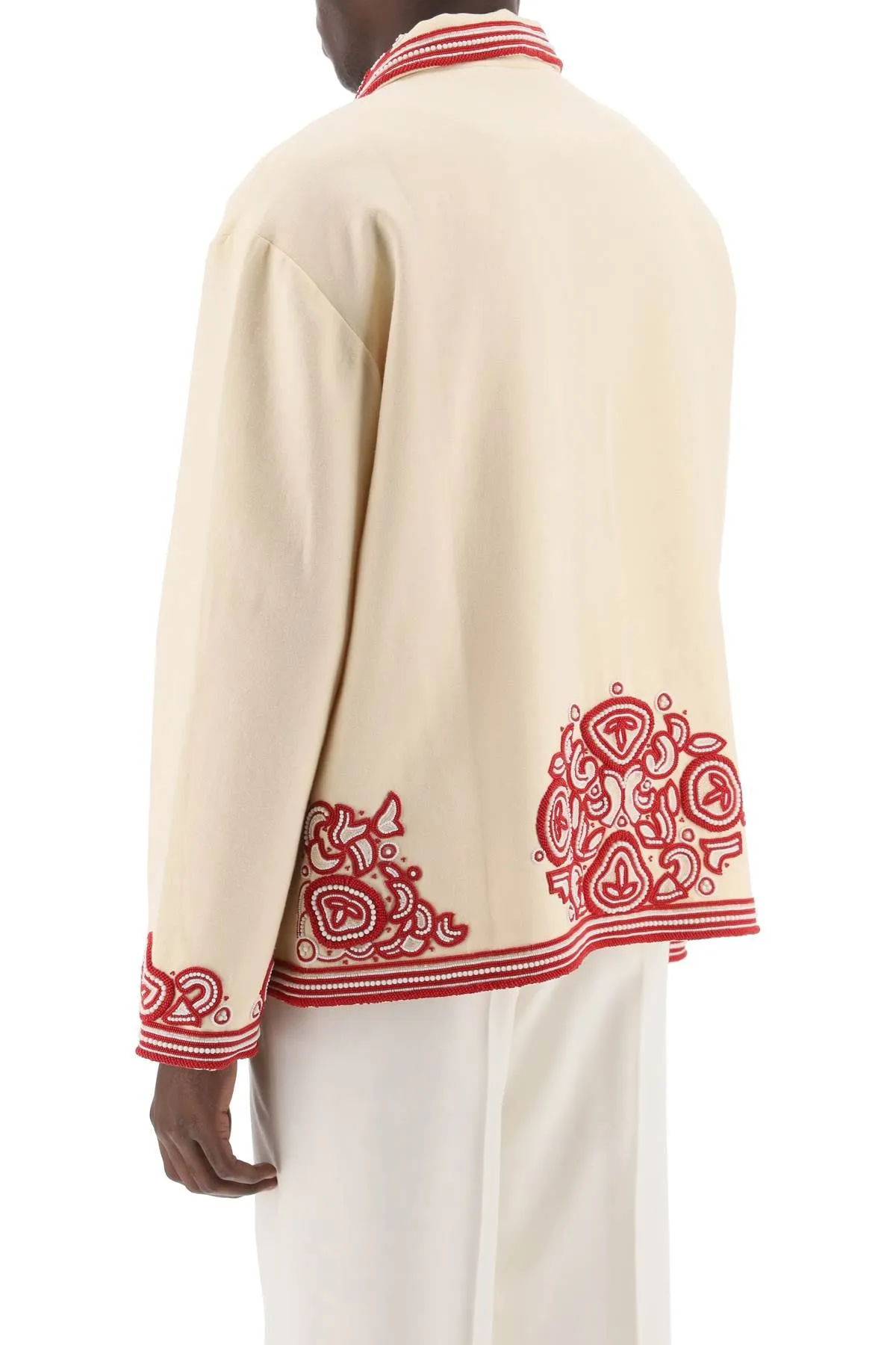 flora bead-embroidered jacket