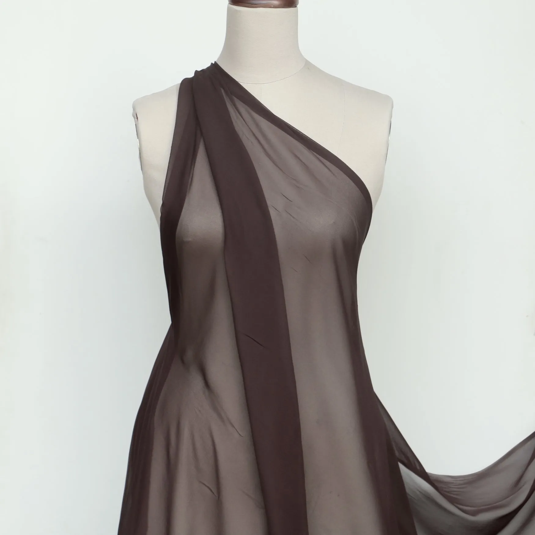 Gette Chocolate Silk Georgette