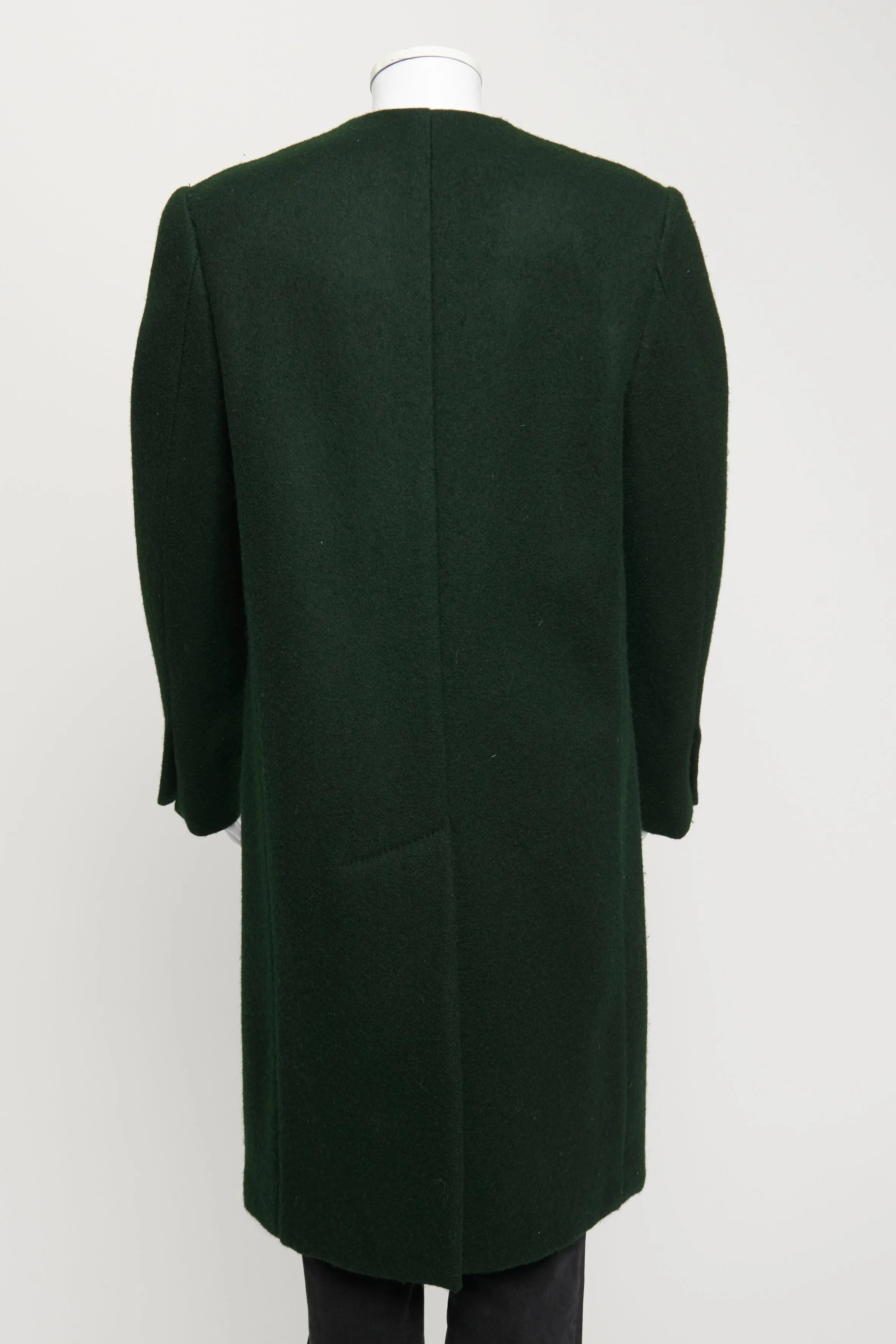 Green Wool Double Breasted Preowned Coat