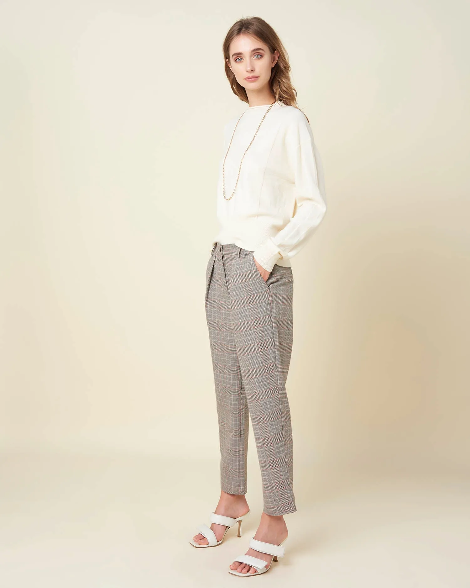 High waisted trousers