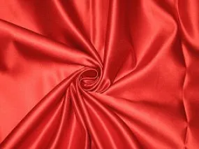 Hot Red colour Silk Dutchess Satin fabric 58" wide