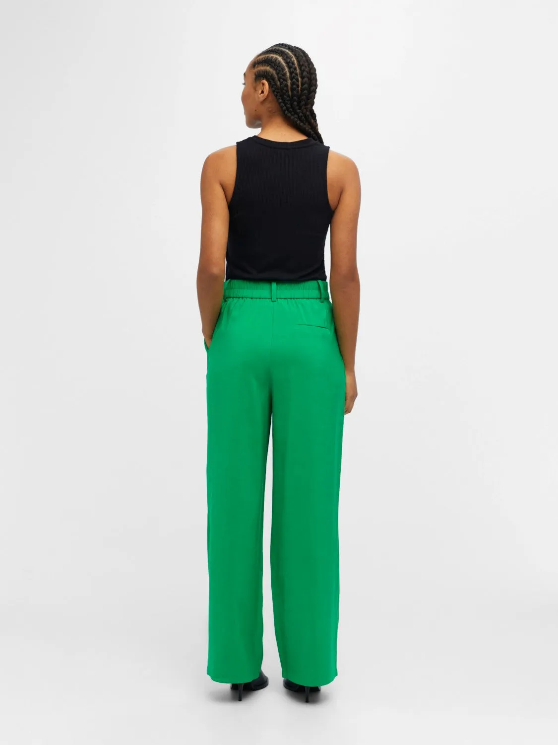 Jo High Waisted Trousers (Fern Green)