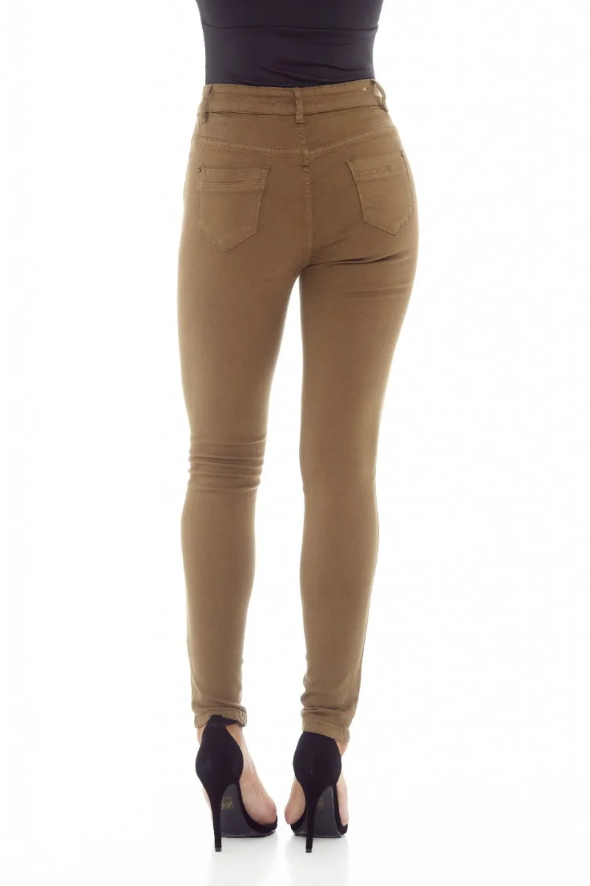 Khaki High Waisted Jeans