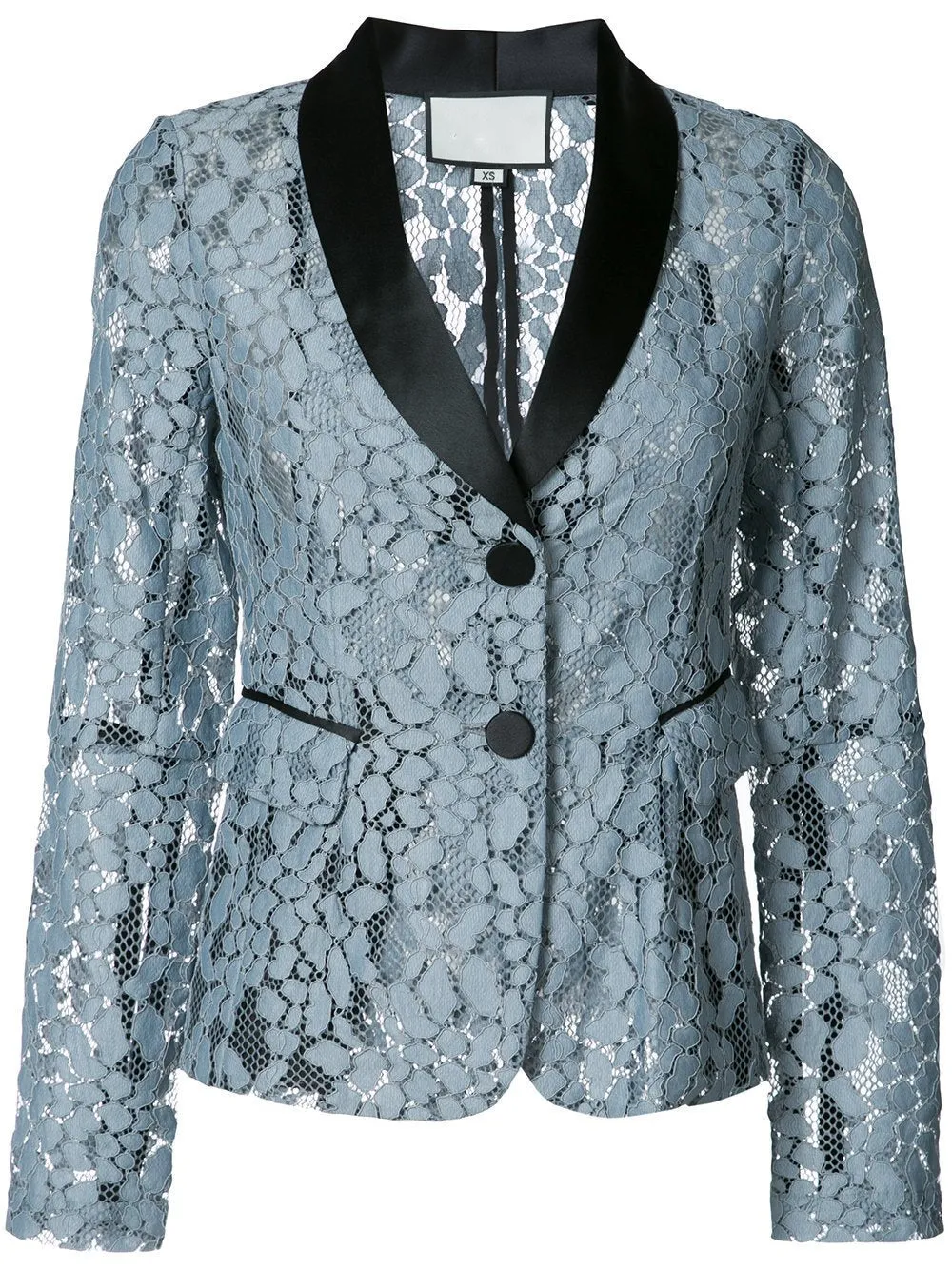 Lace-Embroidered Blazer