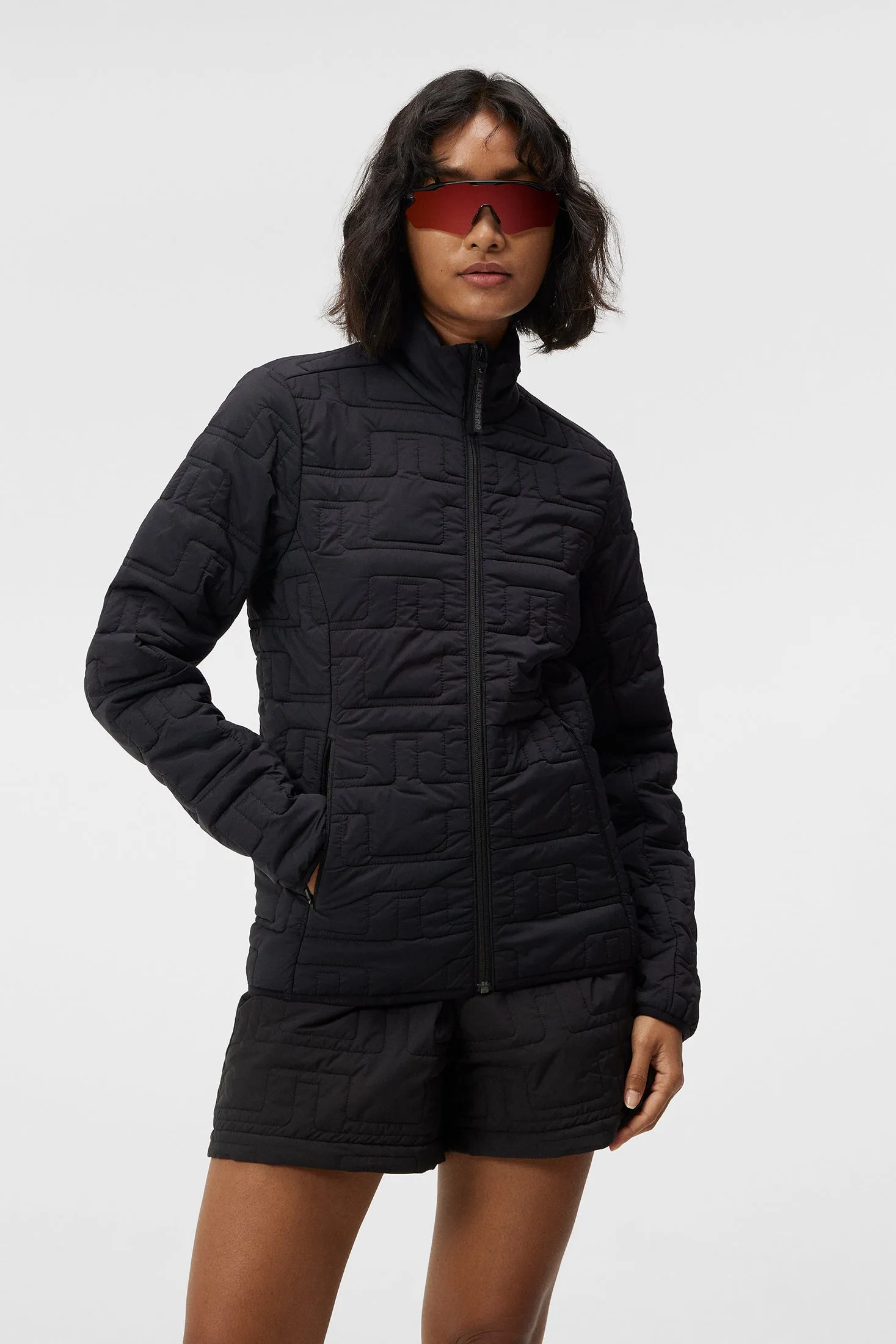 Marble Quilted Jacket / Black