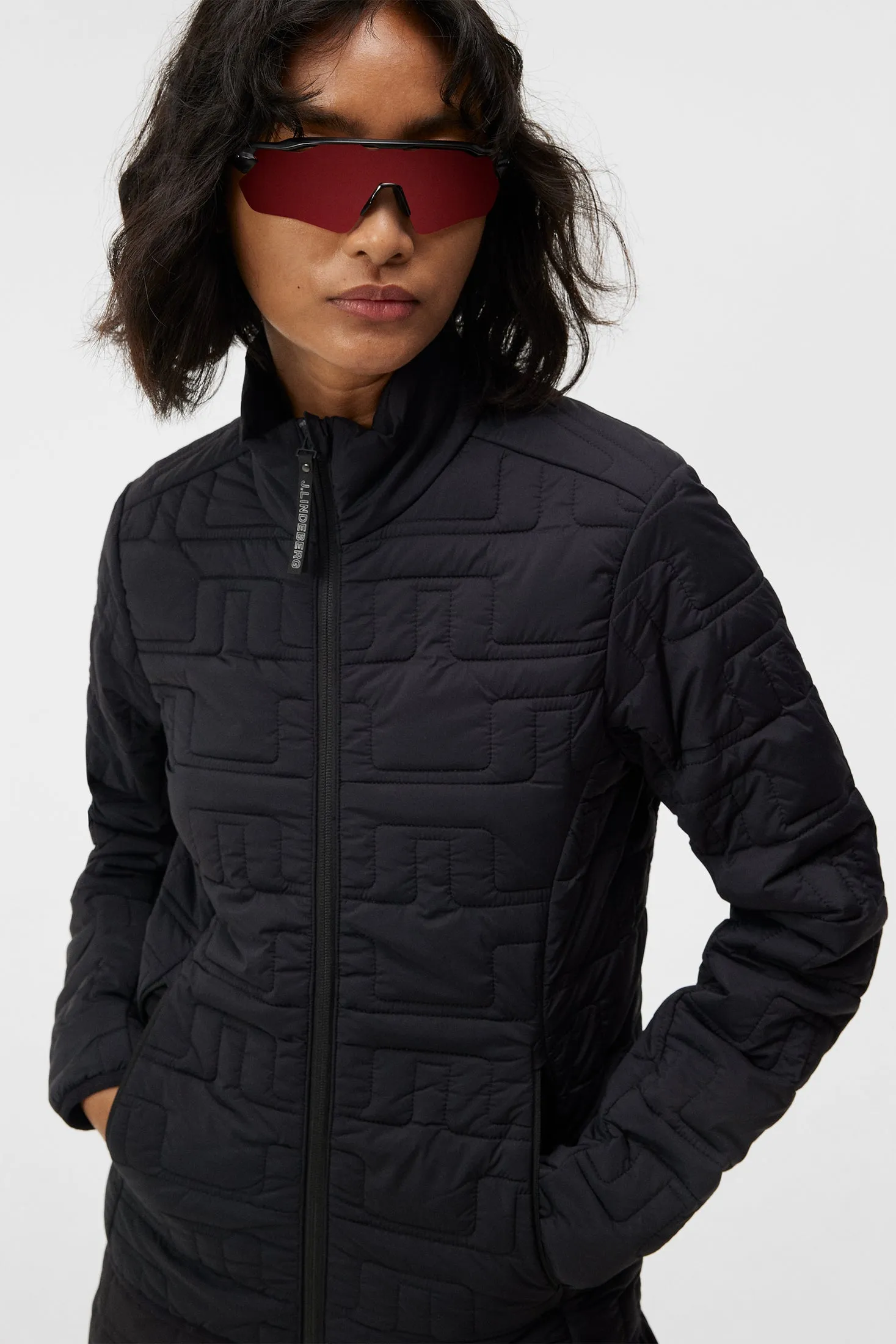 Marble Quilted Jacket / Black