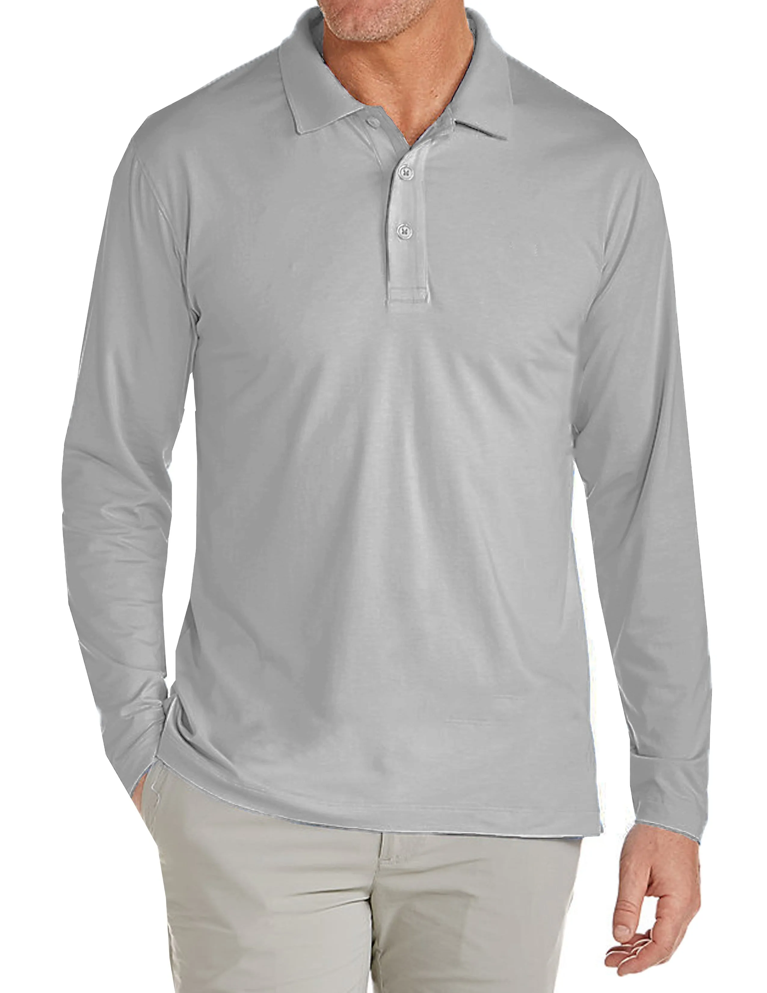 Men's Long Sleeve Pique Polo Shirt