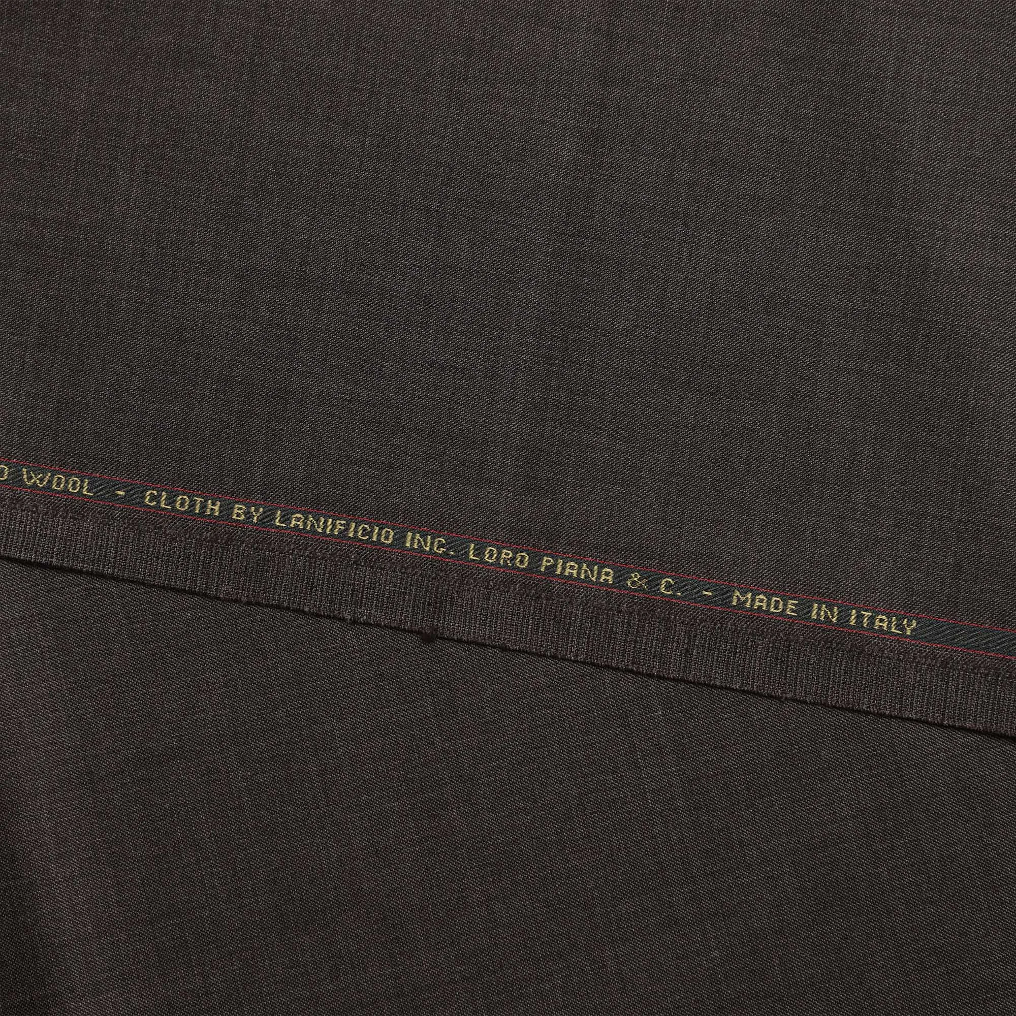 Olive Brown LOROPIANA Super 150's All Wool Suiting Fabric - 3.50 Meters, 150 cm Width, Made in Italy-D21259