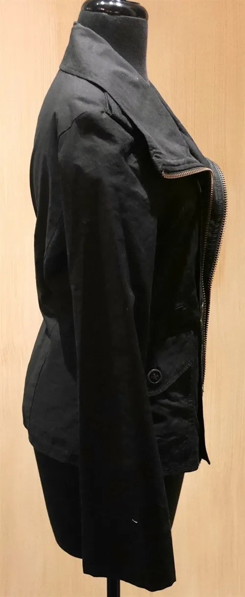 Peta & Greta Long Sleeve Black Zipper Jacket