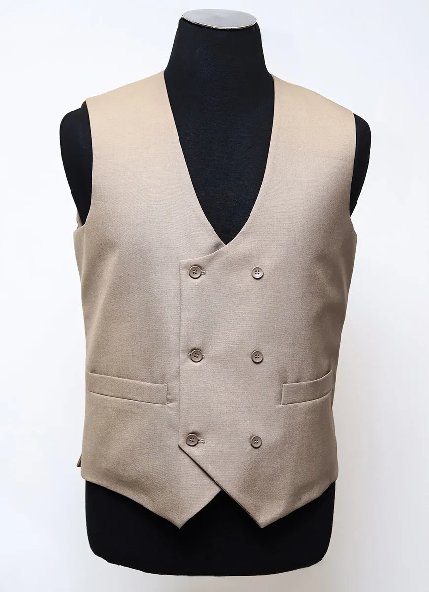 Plain-Brown, Tropical Classic Double Breasted Vest