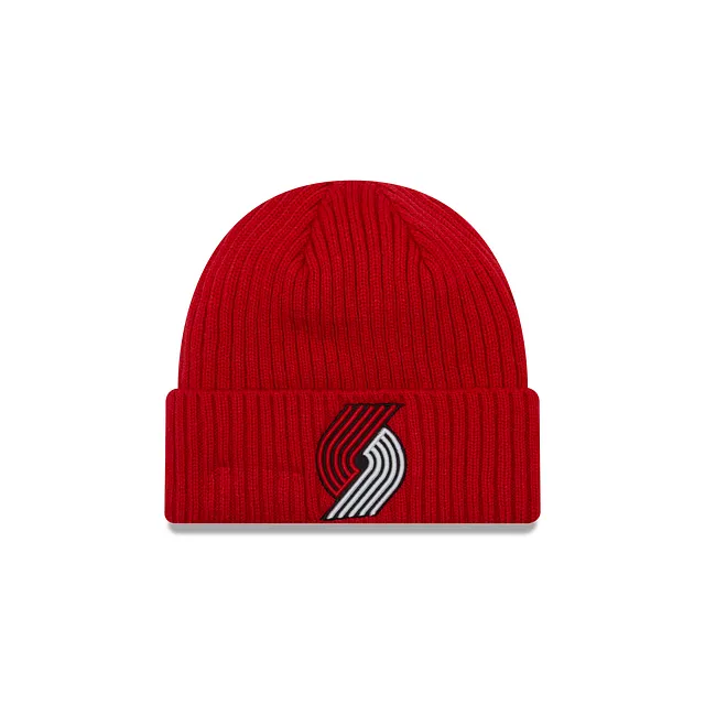 Portland Blazers NBA New Era Men's Red Core Classic Cuff Knit Beanie