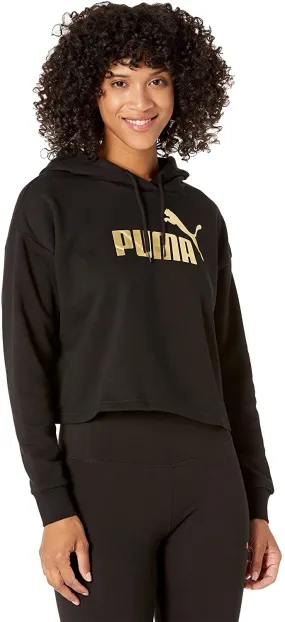 PUMA Women's Essentials  Cropped Metallic Hoodie