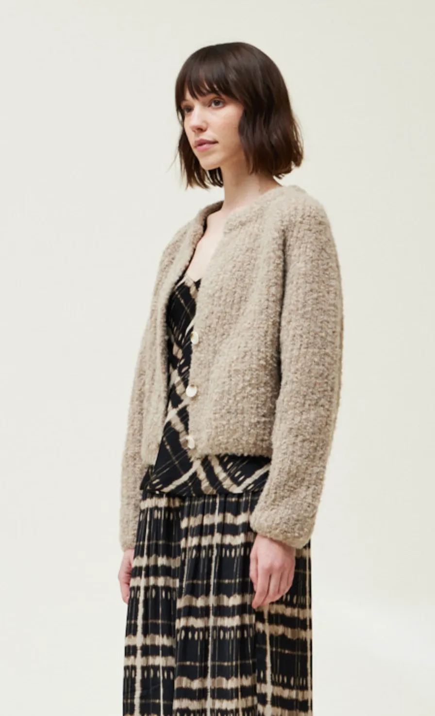 Rib Knit Cropped Cardigan