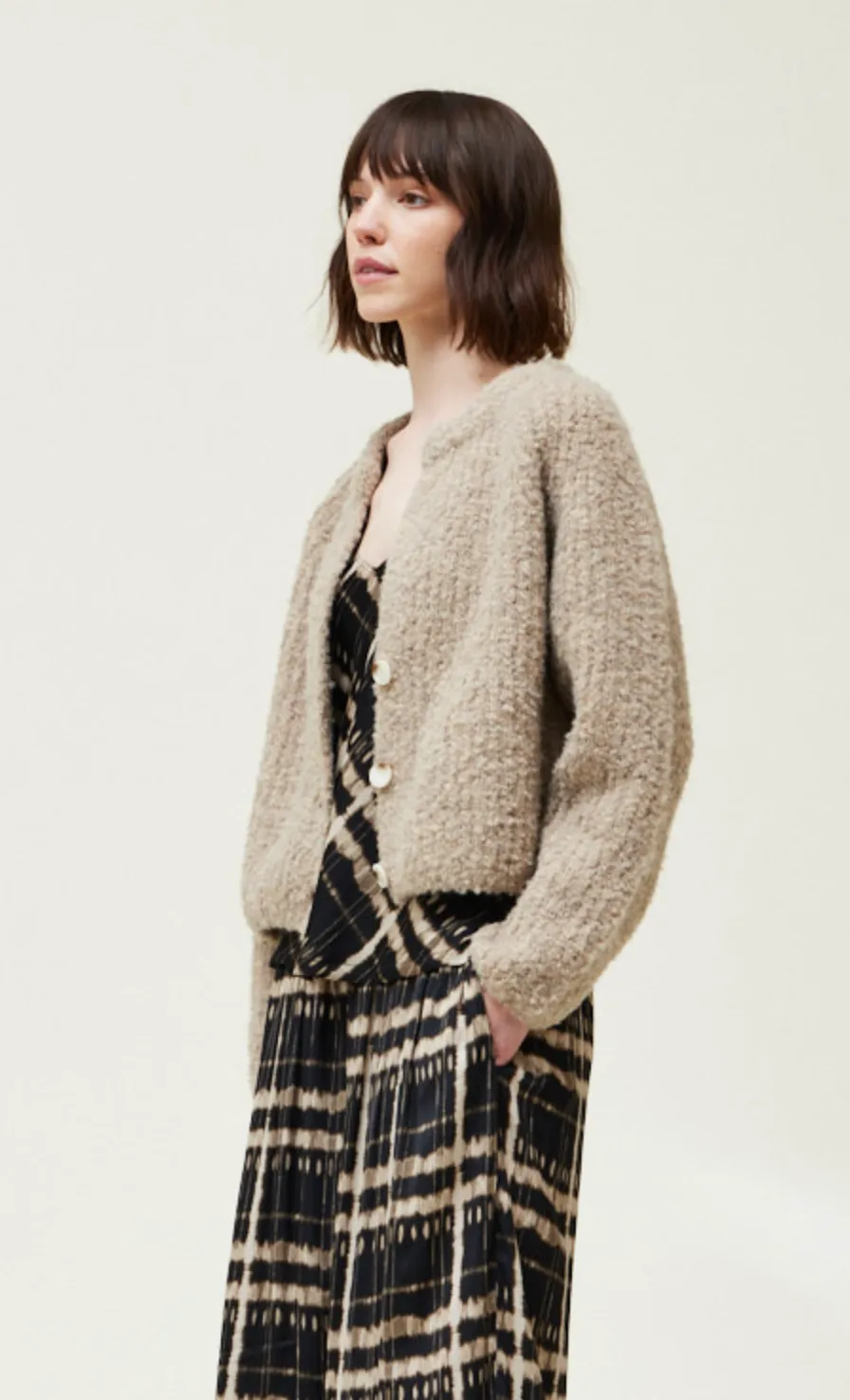 Rib Knit Cropped Cardigan