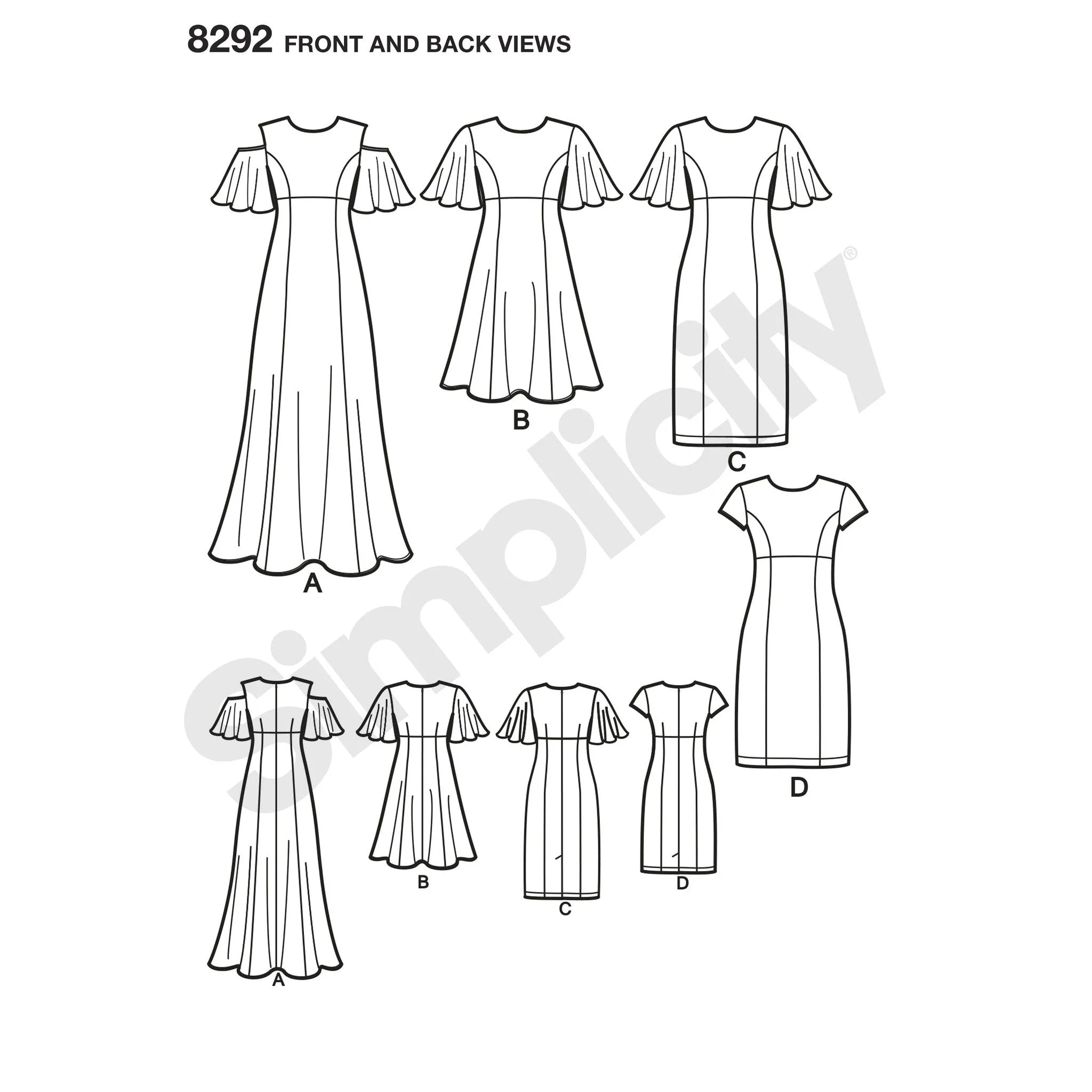 Simplicity Pattern 8292 misses dresses