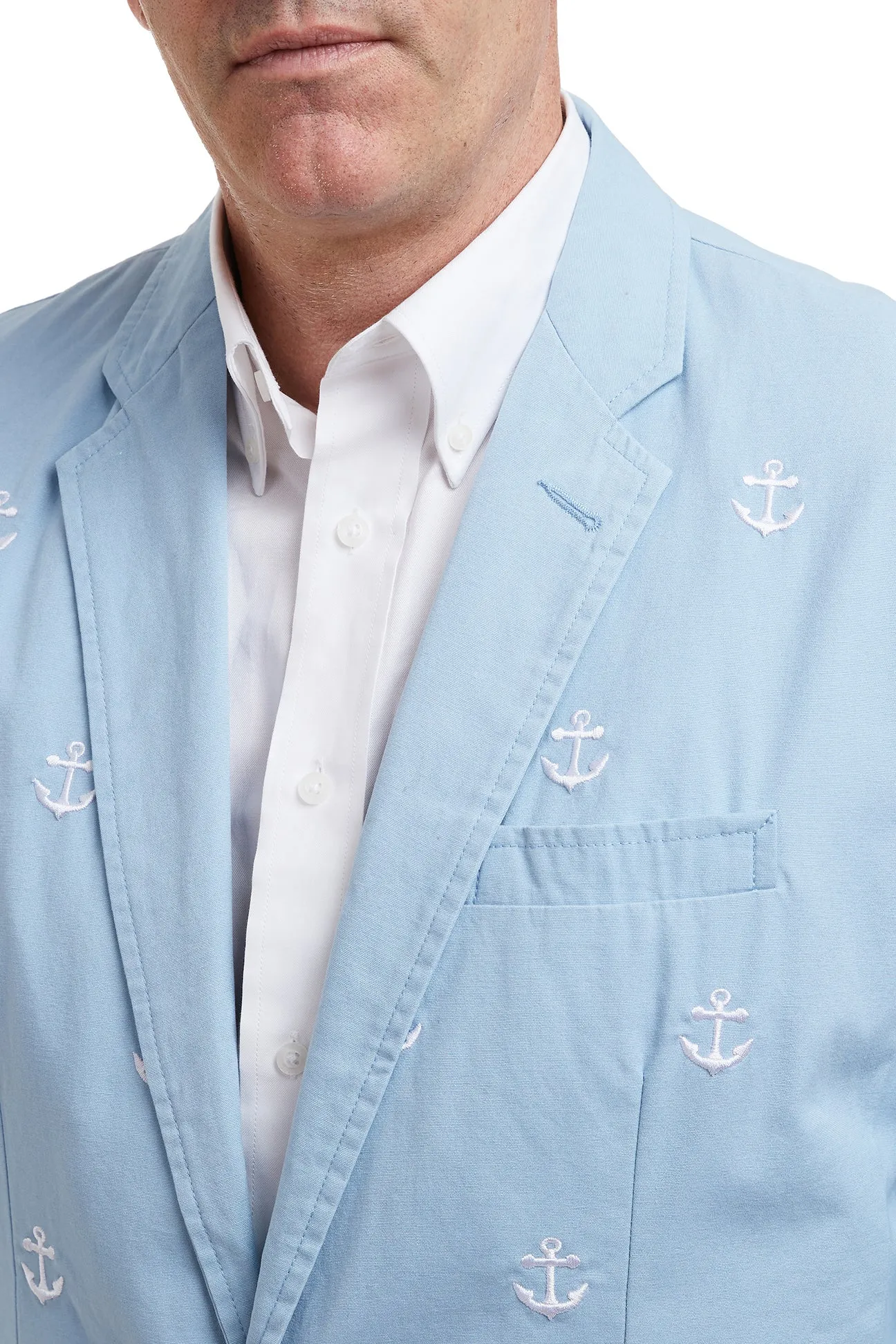 Spinnaker Blazer Blue Grotto with Anchors