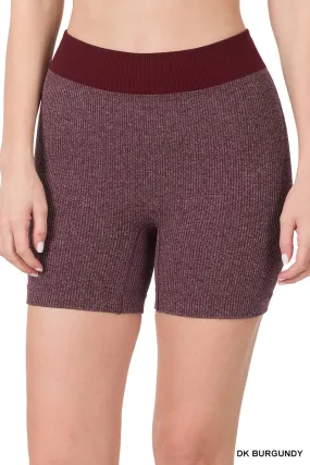 *STEAL!* Essential Ribbed Shorts (Burgundy)