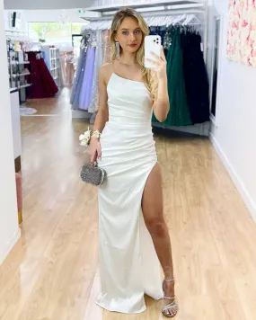 Tayla Satin Gown - White [SAMPLE]