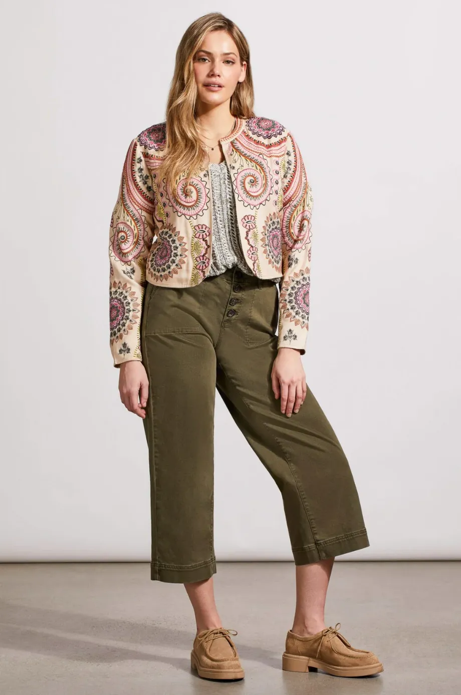 TRBL Embroidered Crop Jacket