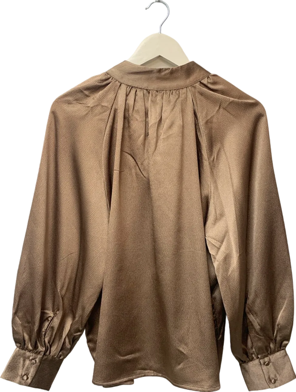 Tu Brown Tie Neck Blouse UK 18