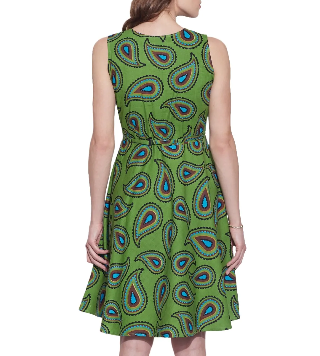 Women's Apparel Cotton Printed Dress,Machine Washable,W-CPD34-1623, Size-34 Inch