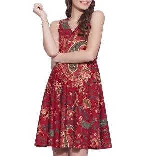 Womens Clothing Cotton Printed Dress,Machine washable,W-CPD36-1610, Size-36 Inch