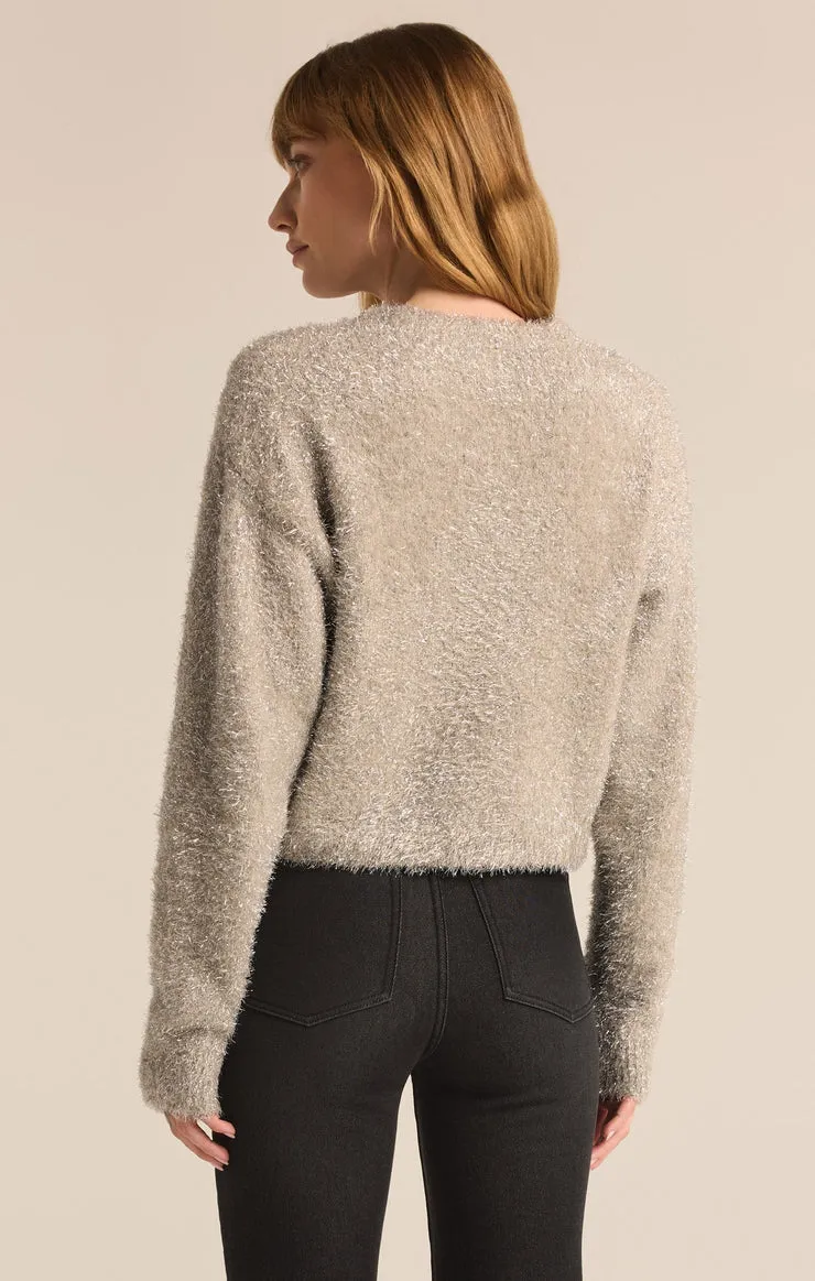 Z-Supply Tinseltown Cropped Sweater - CHAMPAGNE